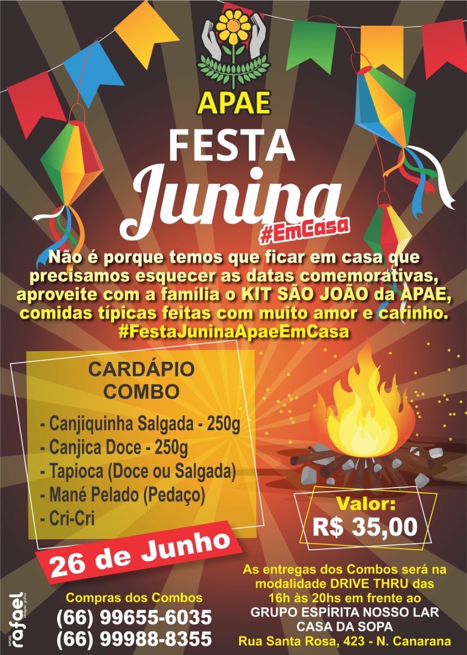 banner festa junina apae canarana